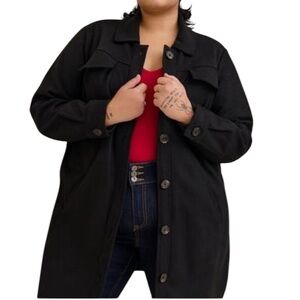 Torrid Wool Blend Utility Shacket Jacket